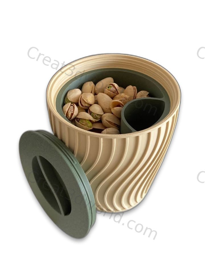 Pistachio Snack Bowl with Shell Compartment