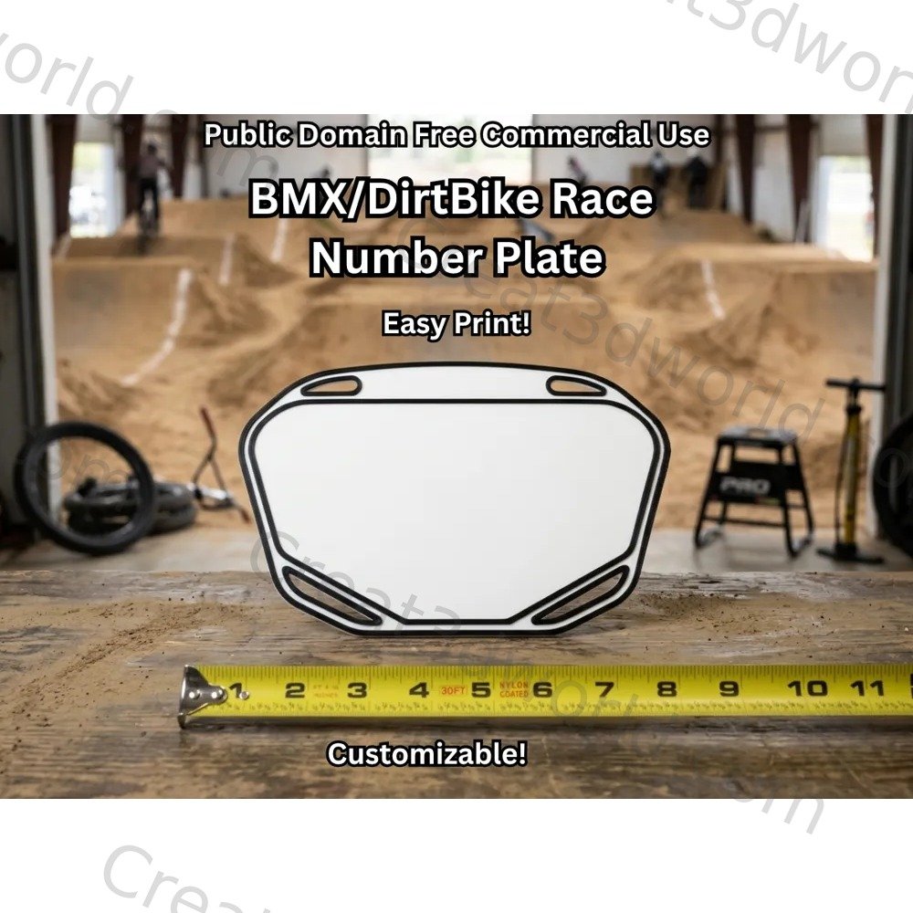 Custom BMX Race Number Plate