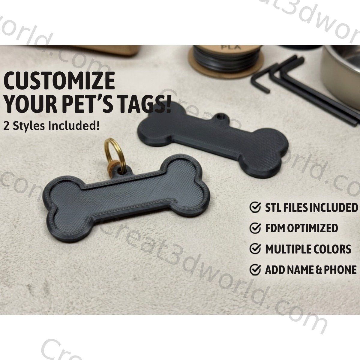 Customizable Dog Tag