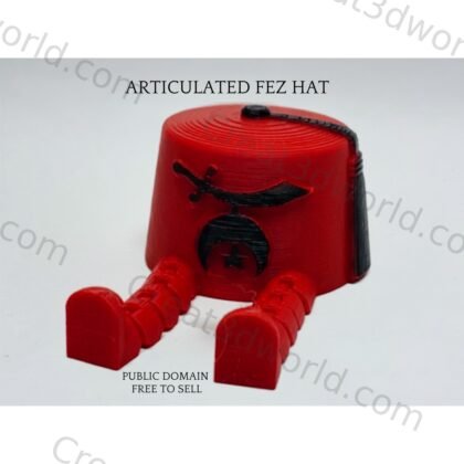Articulated Fez Hat Figure