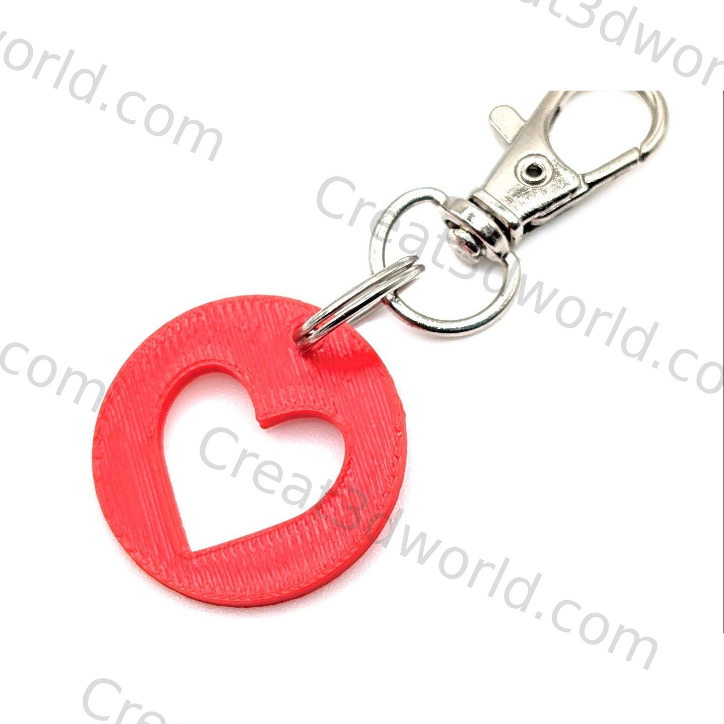 Heart Cut Circle Keychain (No AMS)