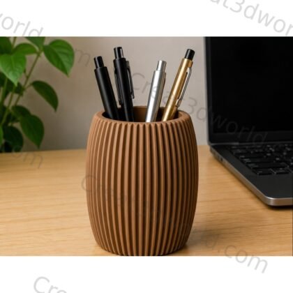Modern Ribbed Pen Holder